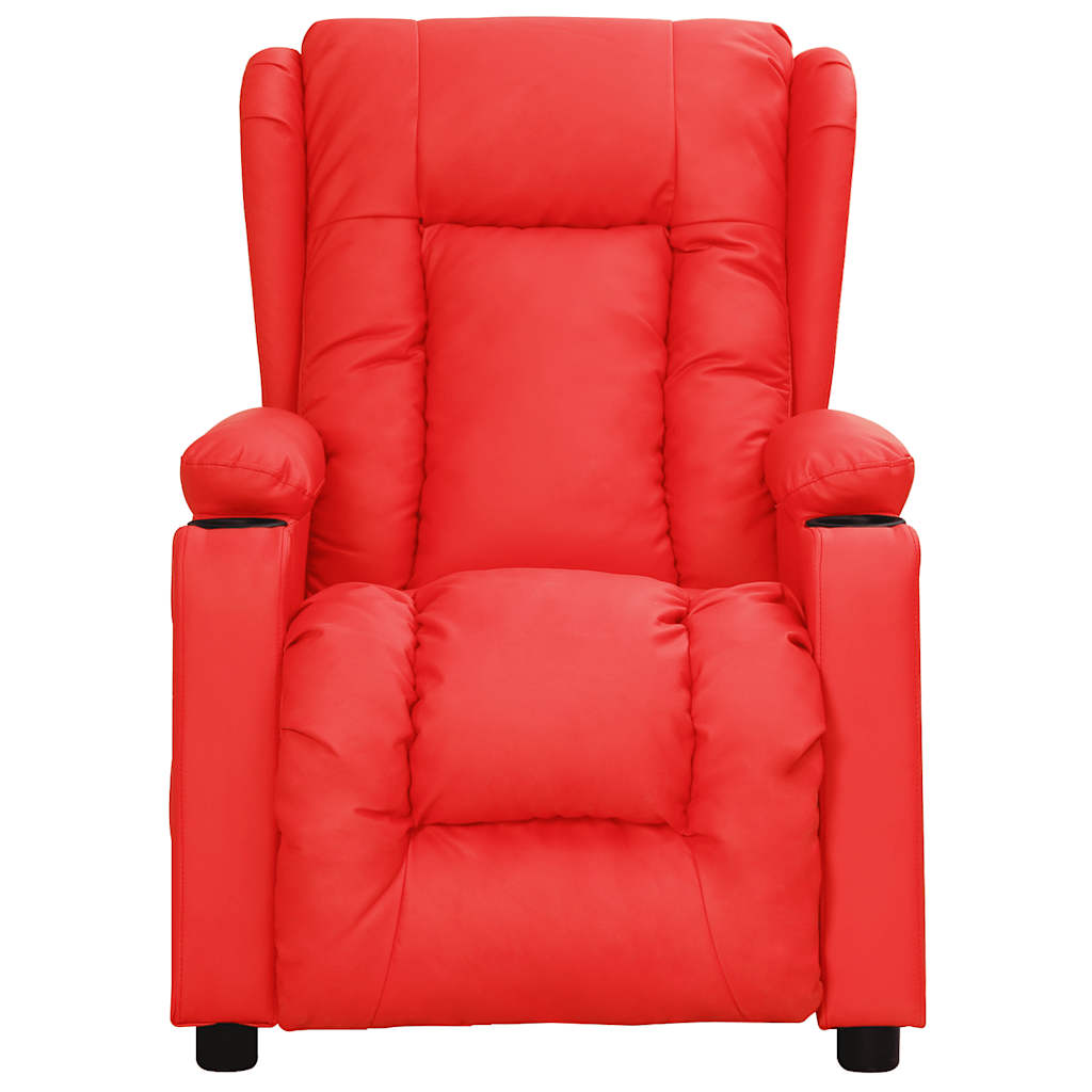 Cadeira de massagens couro artificial vermelho