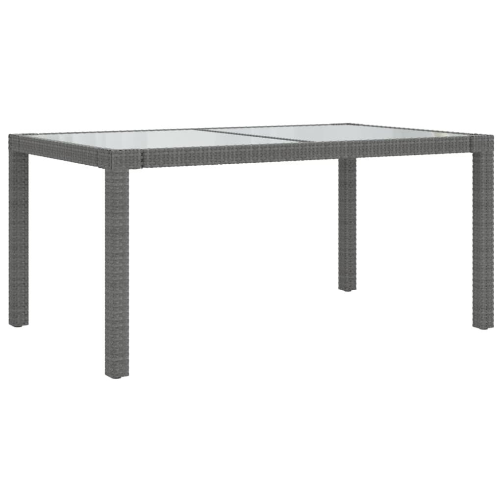 5Pcs conjunto de jantar p/ exterior c/ almofadões vime PE cinza