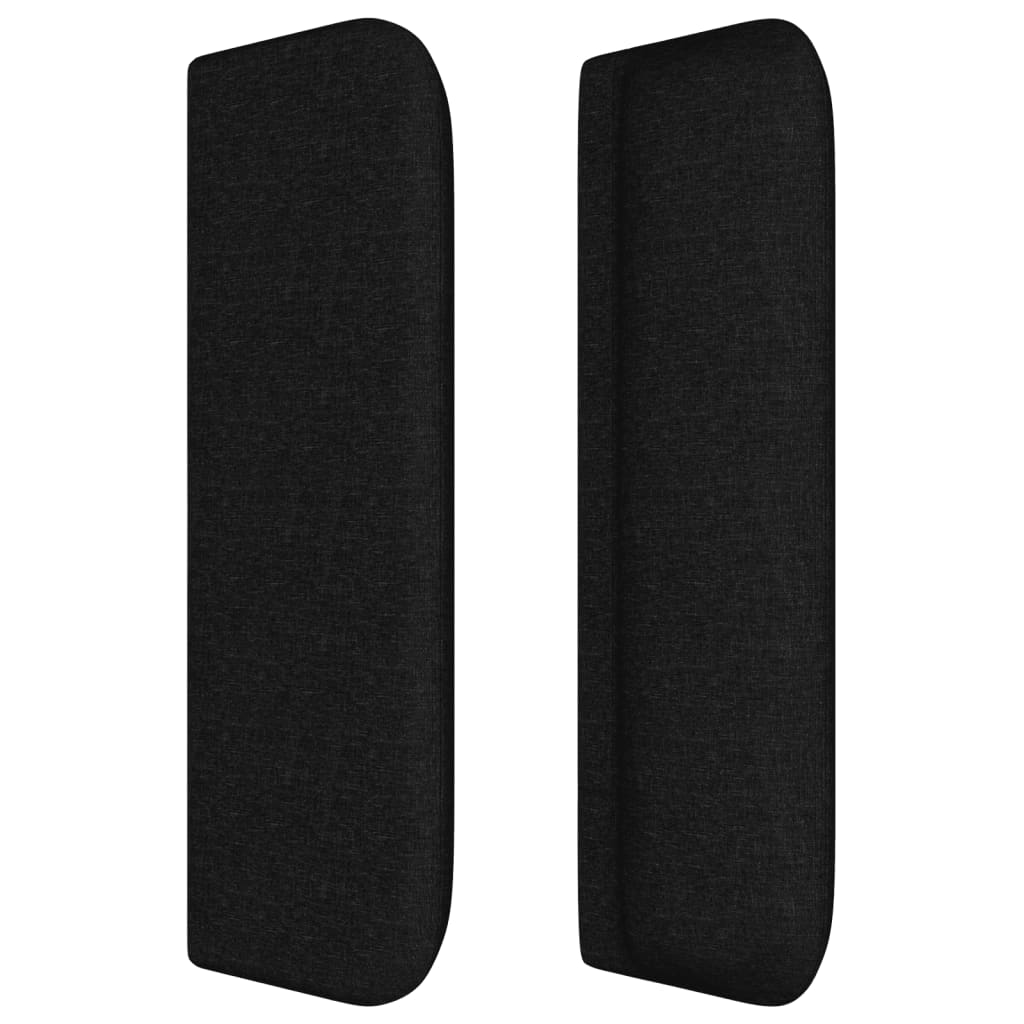 Cabeceira de cama c/ abas tecido 183x16x78/88 cm preto