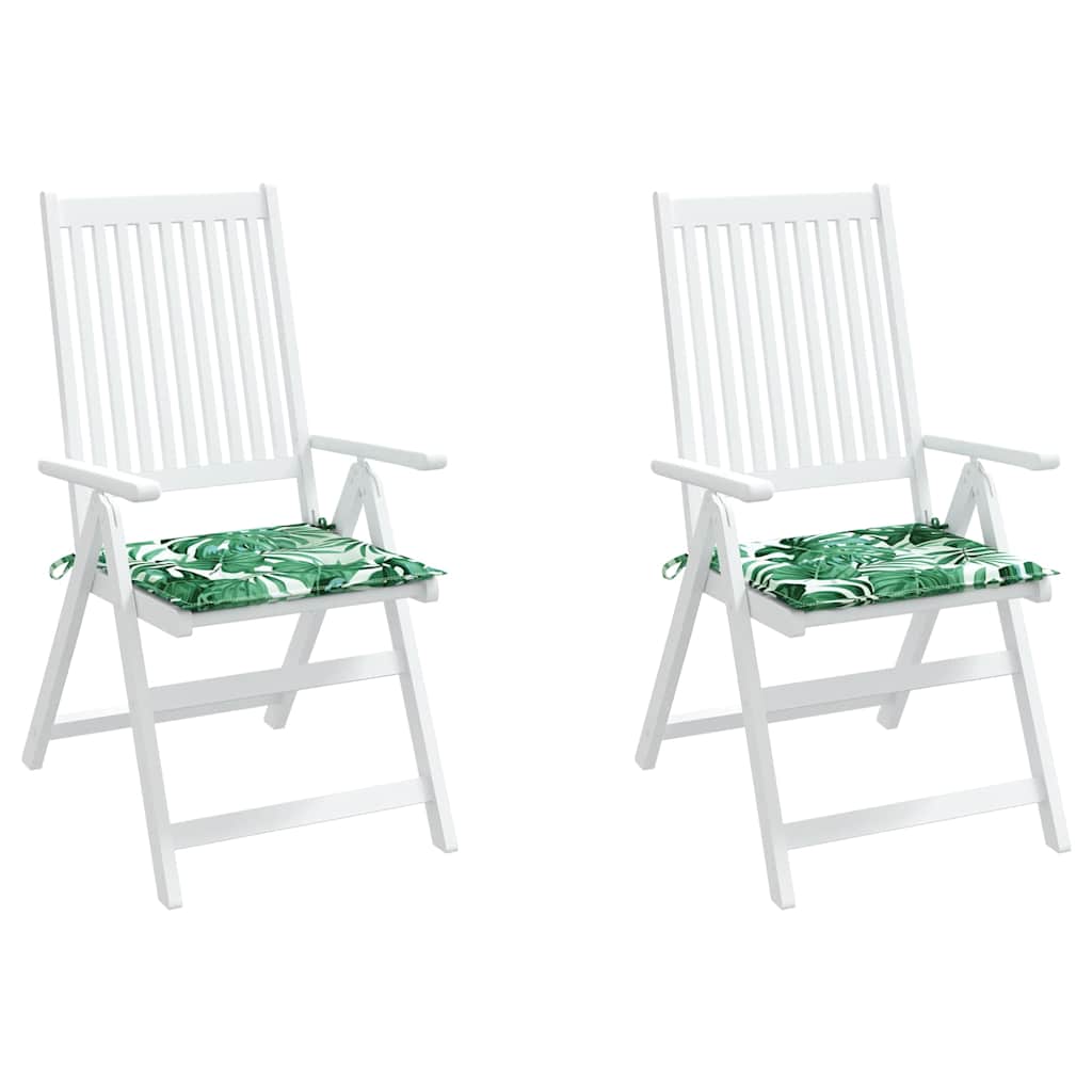 Almofadões p/ cadeira 2pcs 50x50x4cm tecido padrão folhas