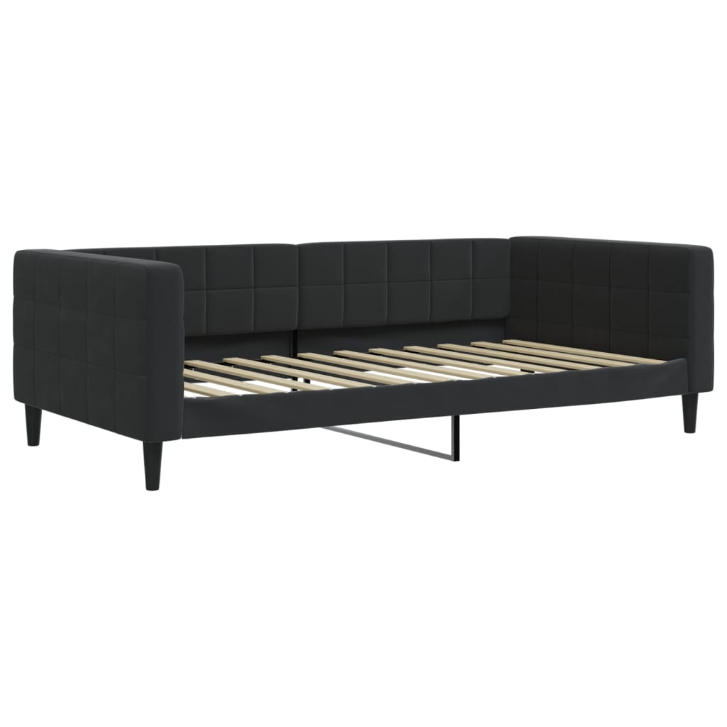 Sofá-cama com colchão 100x200 cm veludo preto