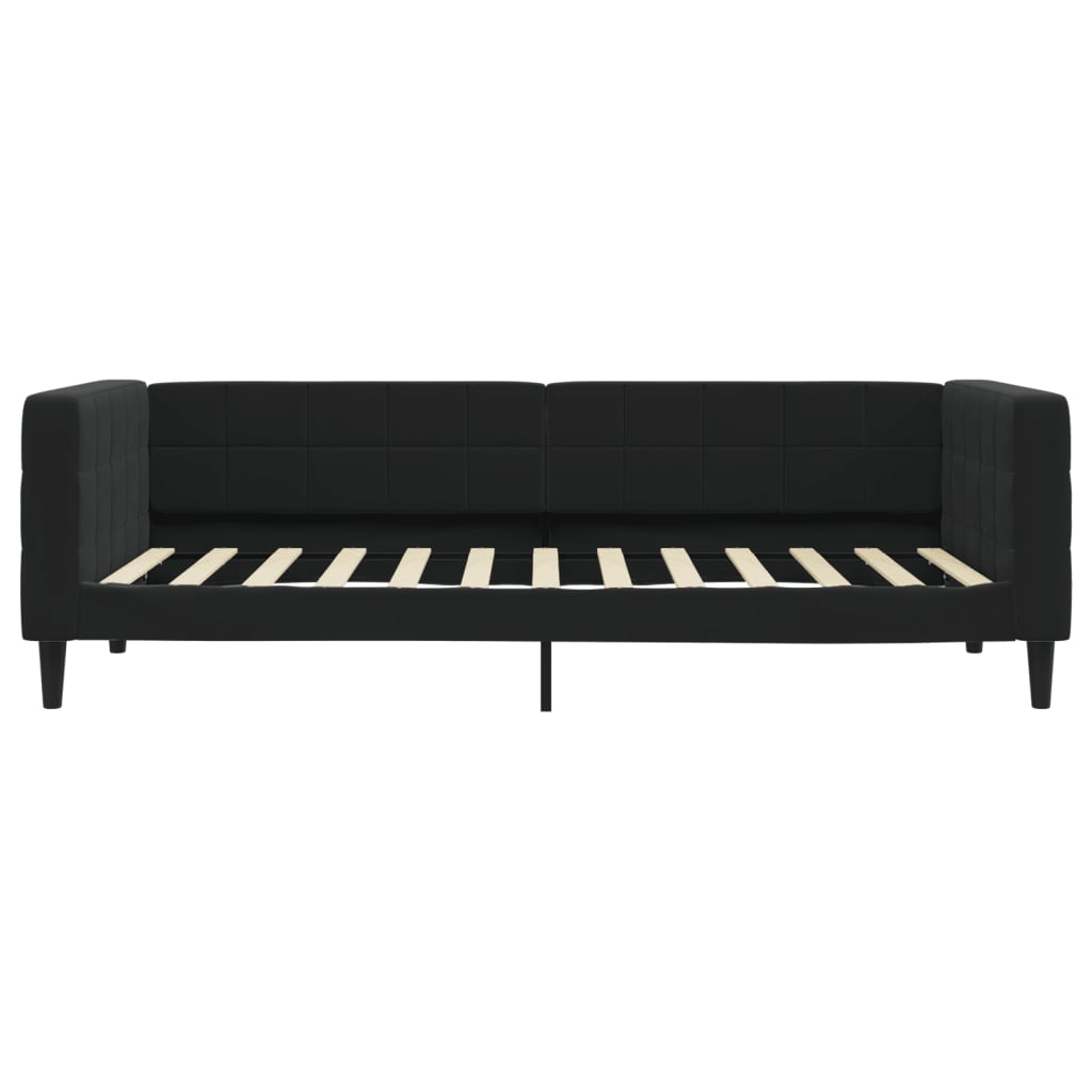Sofá-cama com colchão 100x200 cm veludo preto