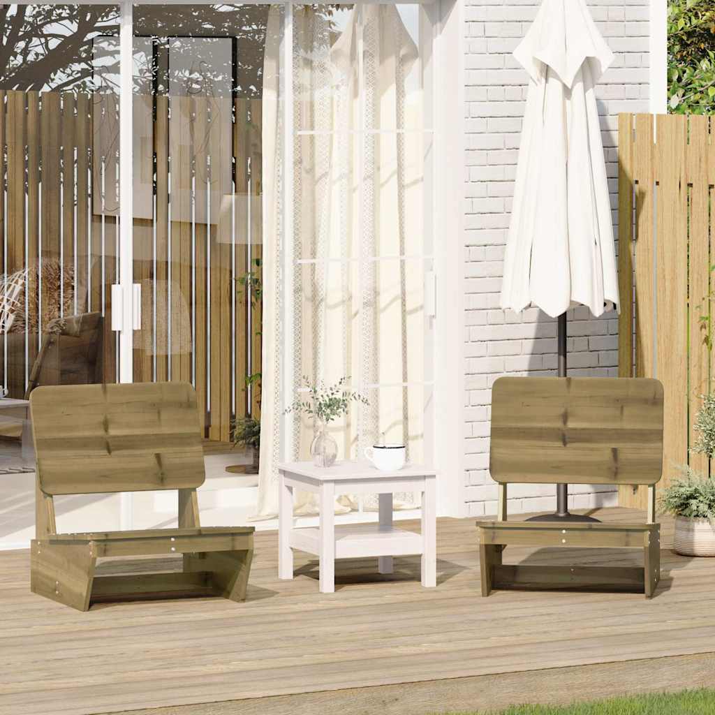 Cadeiras de jardim 2 pcs 60x64x70,5 cm madeira pinho impregnada