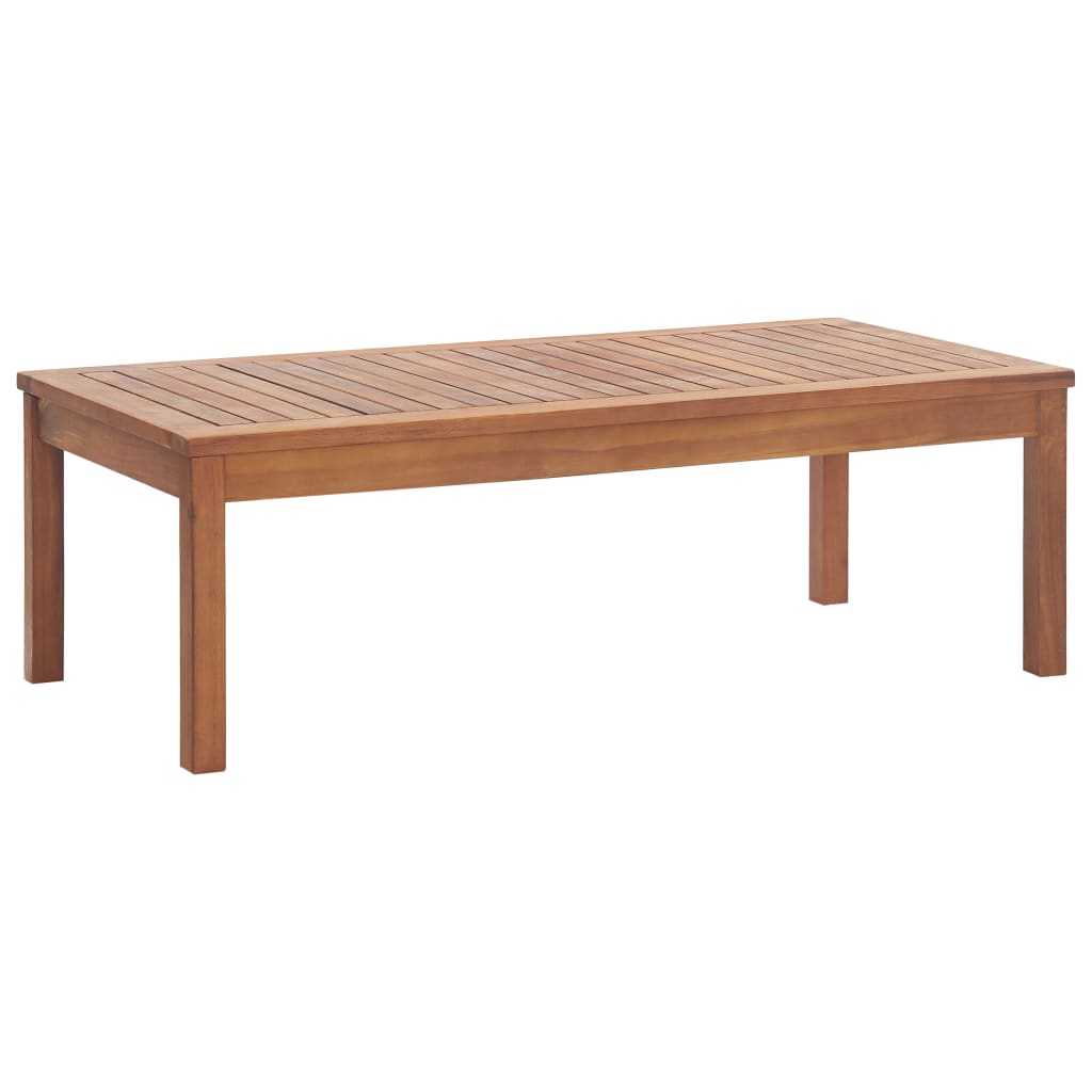 4 Pcs conjunto lounge de jardim c/ almofadões acácia maciça