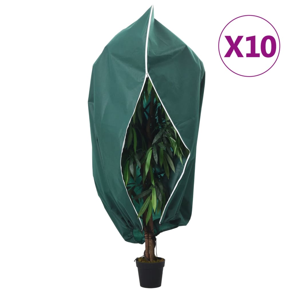Coberturas para plantas com fecho 10 pcs 70 g/m² 2,36x2 m
