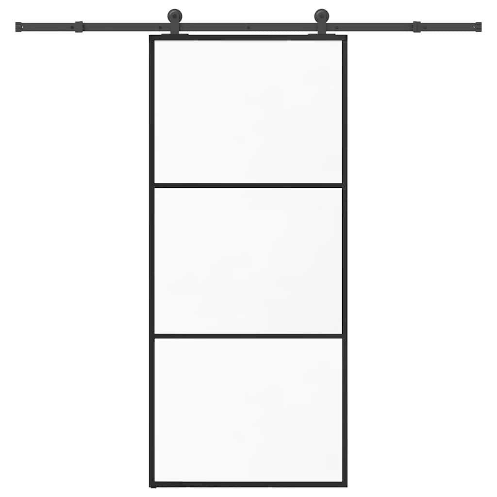 Porta deslizante c/ conj. ferragens 90x205cm vidro esg/alumínio