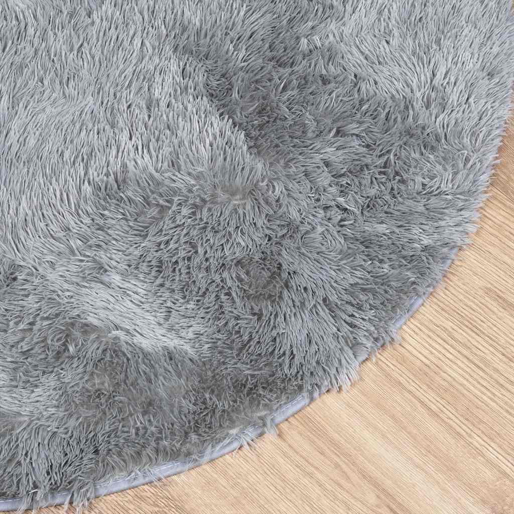 Tapete shaggy de pelo alto navarra 100x100 cm cinzento-claro