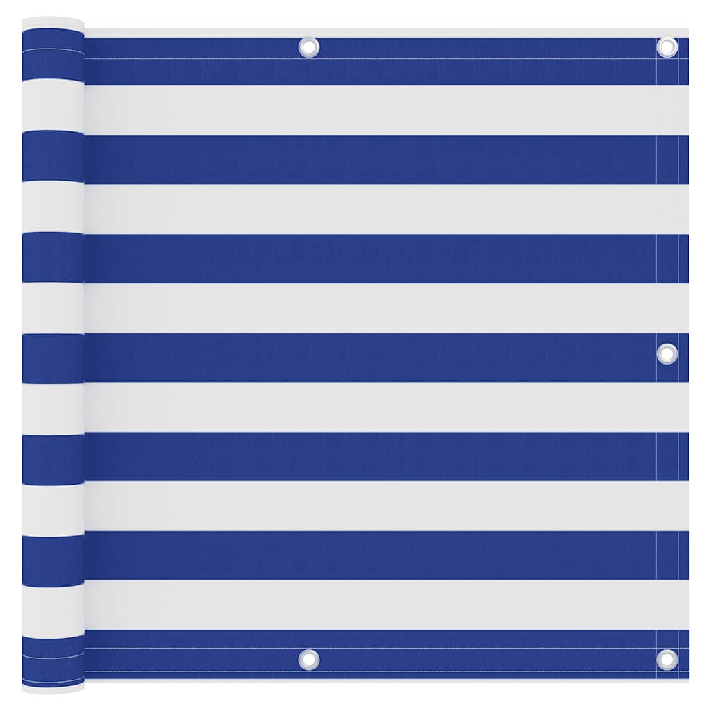Tela de varanda 90x500 cm tecido oxford branco e azul