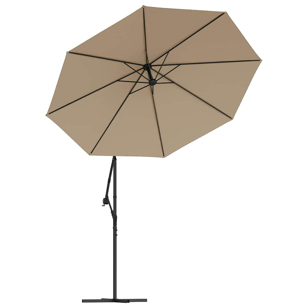 Tecido de reposição para guarda-sol cantilever cinza-claro 350 cm