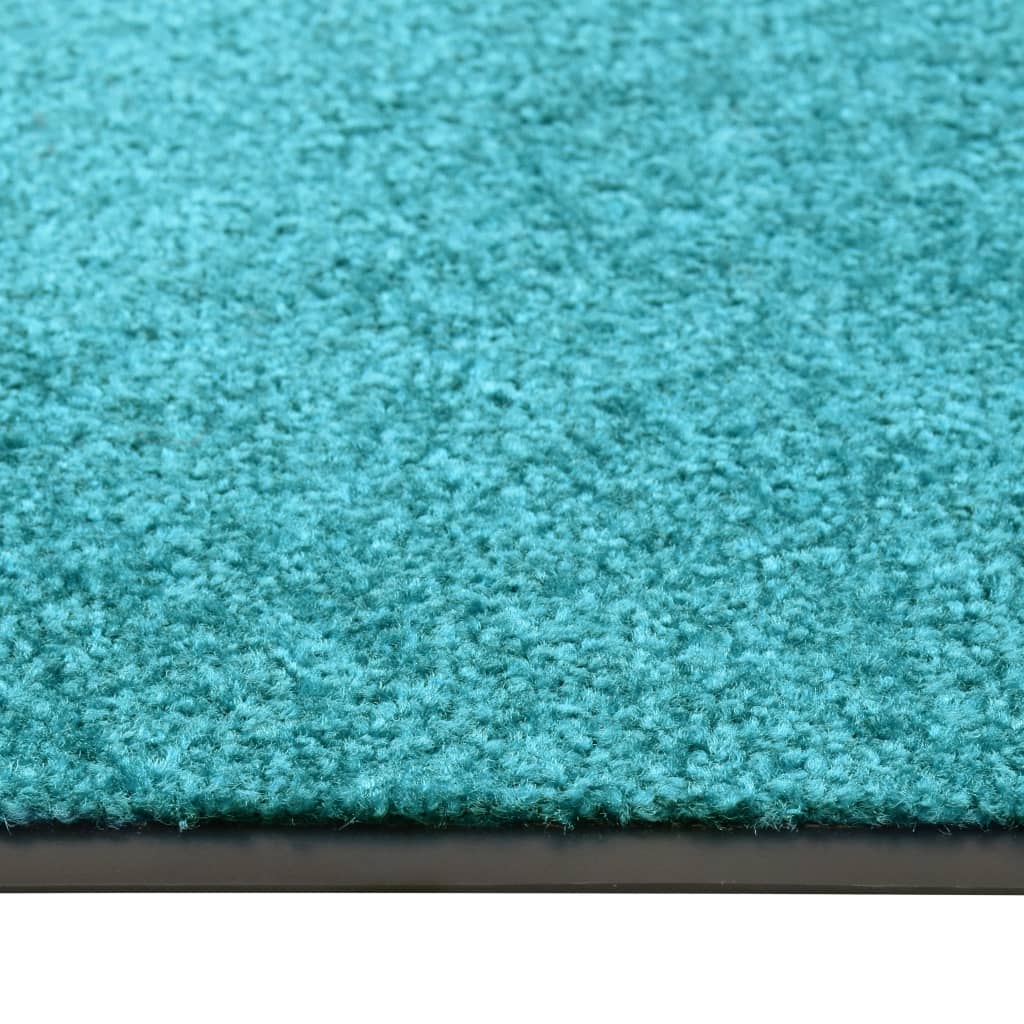 Tapete de porta lavável 40x60 cm azul ciano