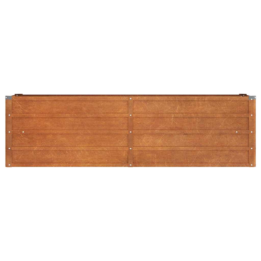 Canteiro de jardim 160x40x45 cm aço corten cor enferrujado