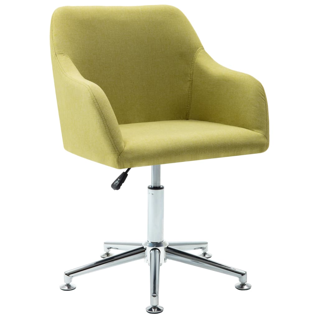 Cadeiras de jantar giratórias 2 pcs tecido verde