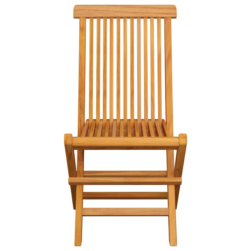 Cadeiras de jardim c/ almofadões beges 6 pcs teca maciça