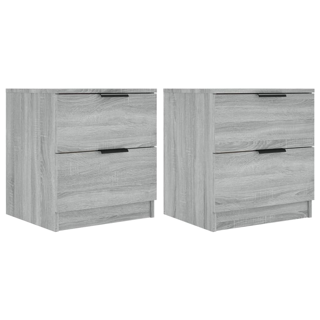 Mesa de cabeceira 2 pcs derivados de madeira cinzento sonoma