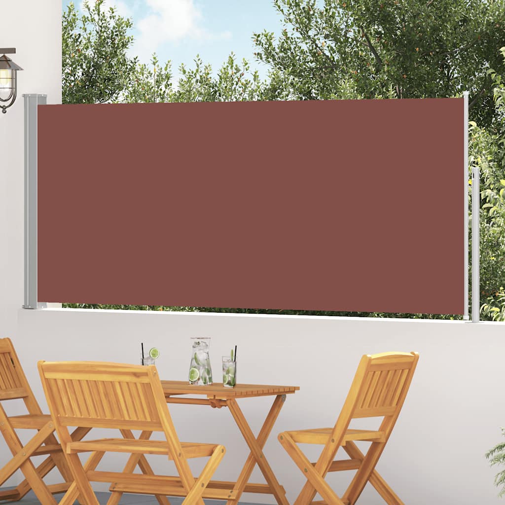 Toldo lateral retrátil 120x300 cm castanho