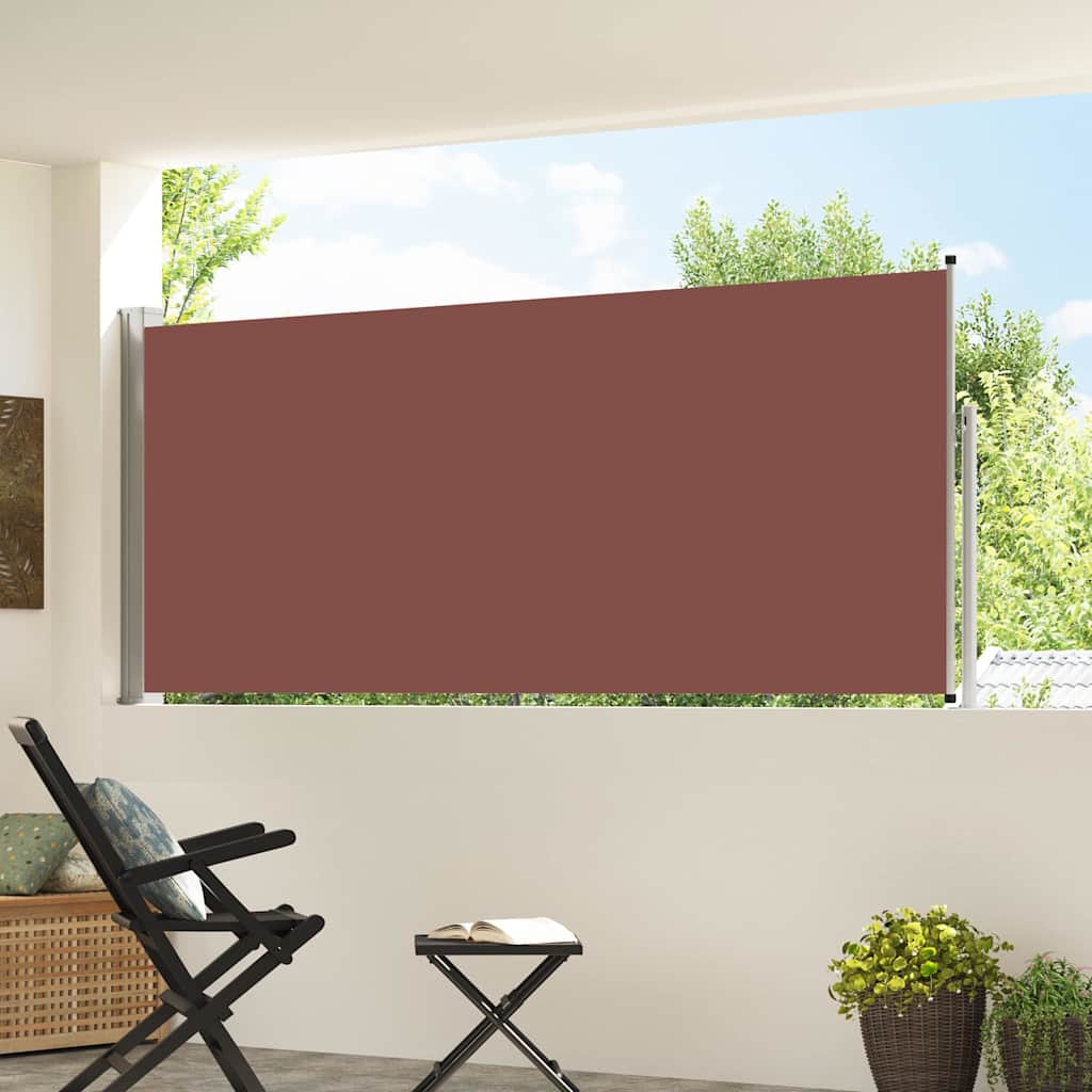 Toldo lateral retrátil 120x300 cm castanho