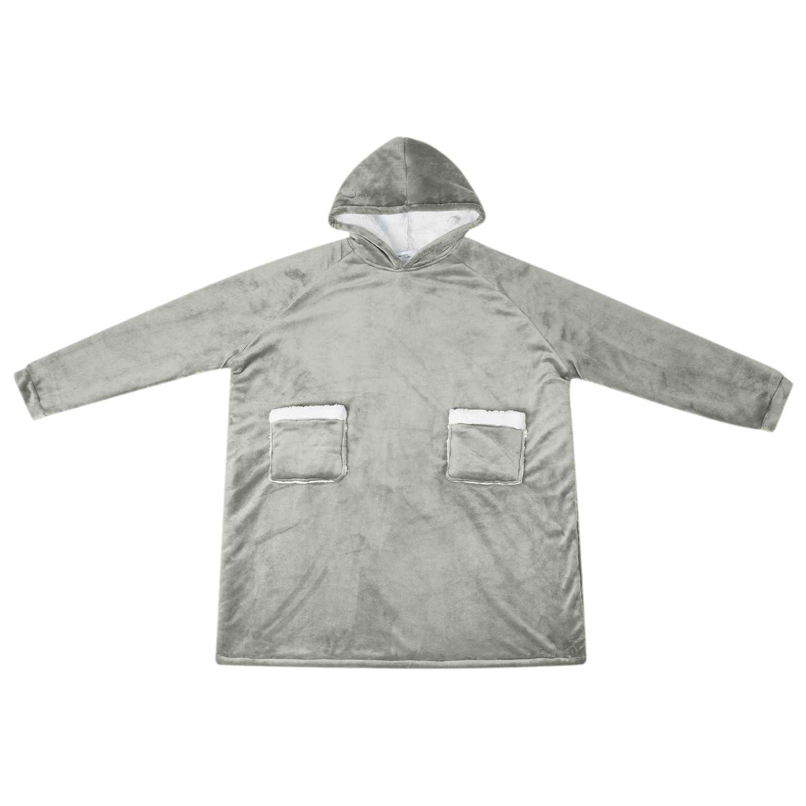 Sweatshirt manta cinzeto l fleece e flanela