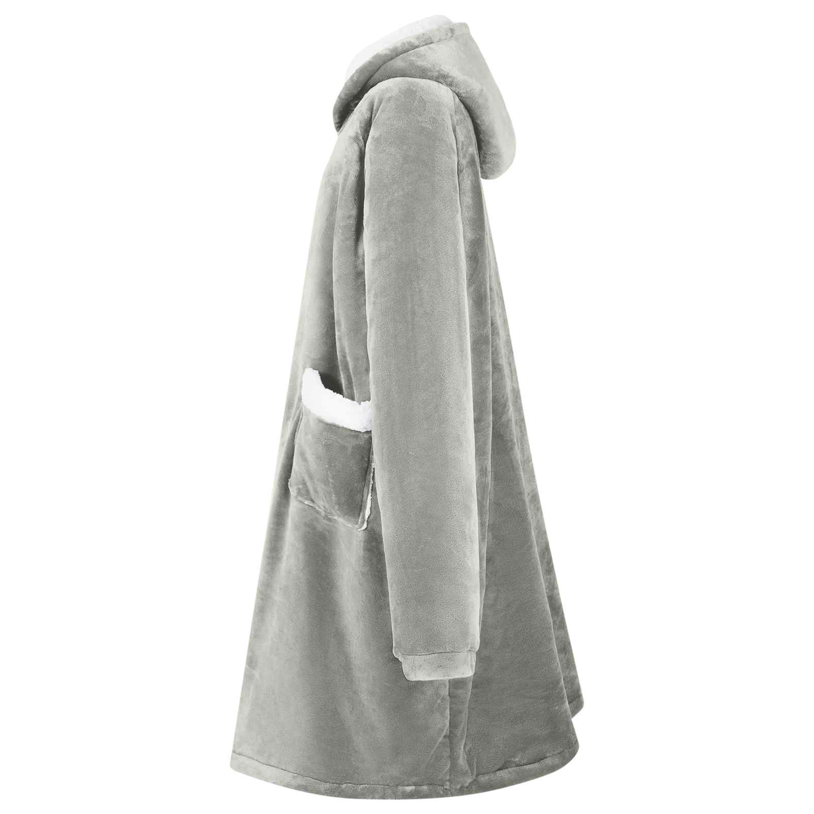 Sweatshirt manta cinzeto l fleece e flanela