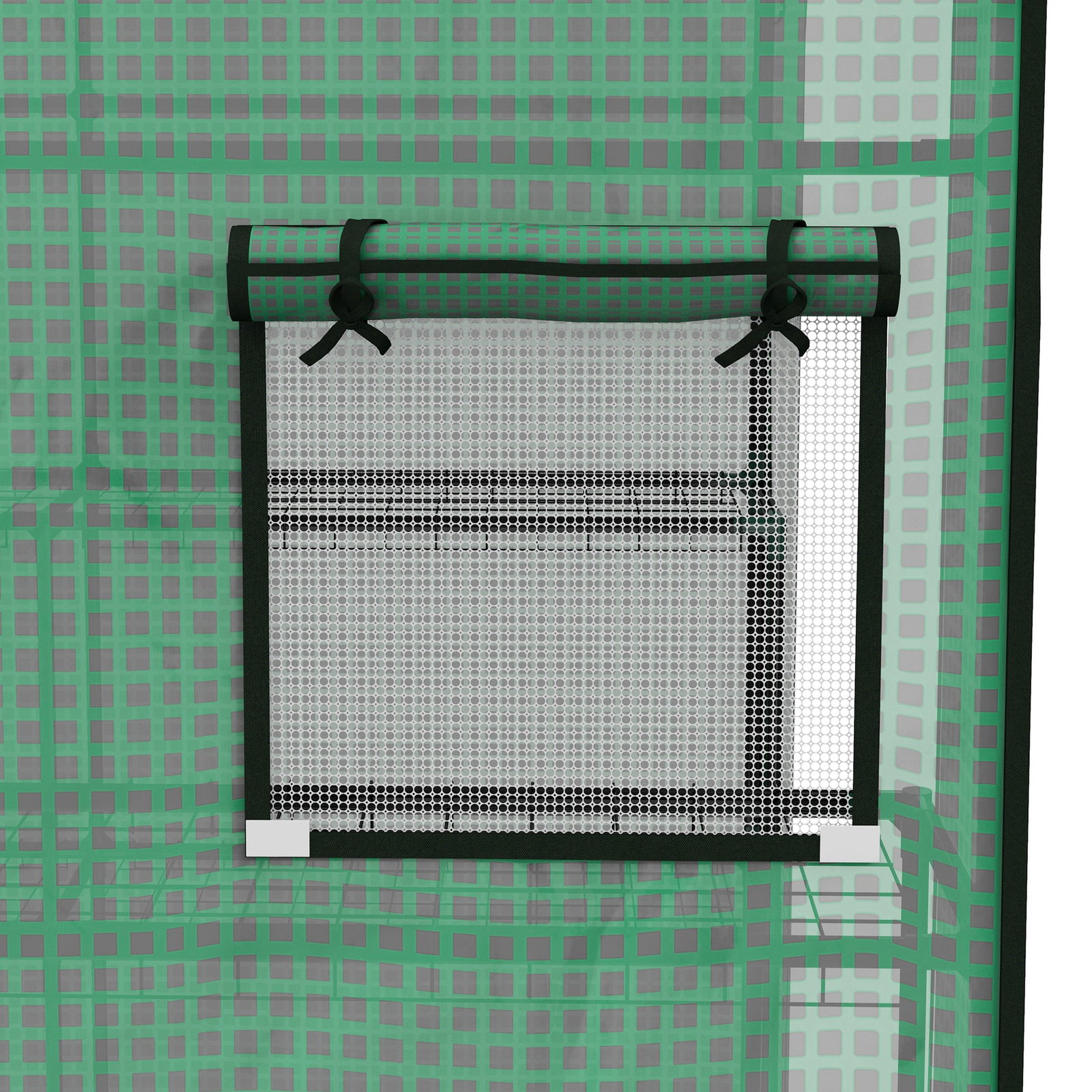Cobertura de substituição para estufa 140x143x190 cm com janela porta anti-UV proteção de plantas para jardim verde