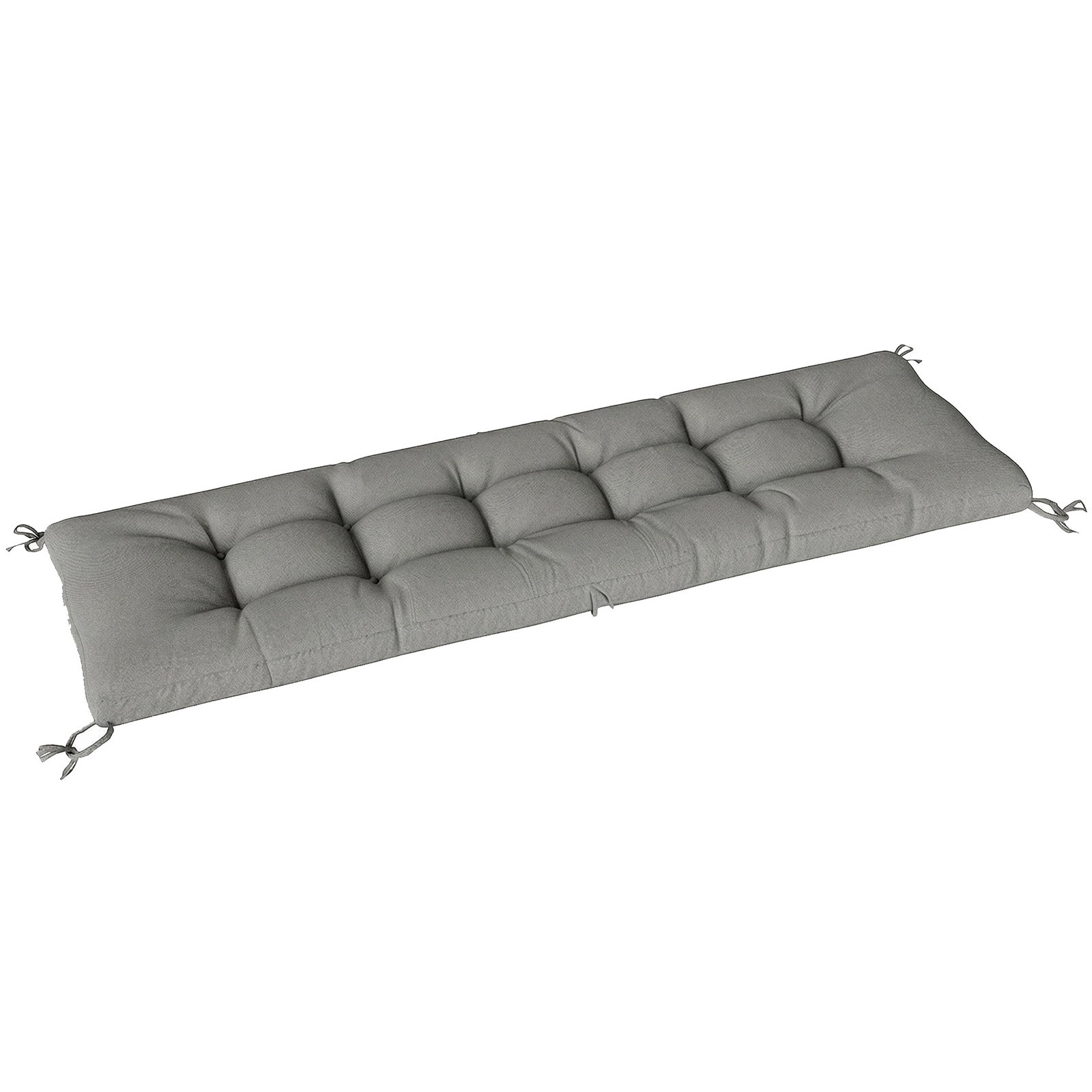 Almofada para banco exterior com alças de fixação proteção uv50+ recuperação lenta interior exterior 198x65x13 cm cinzento