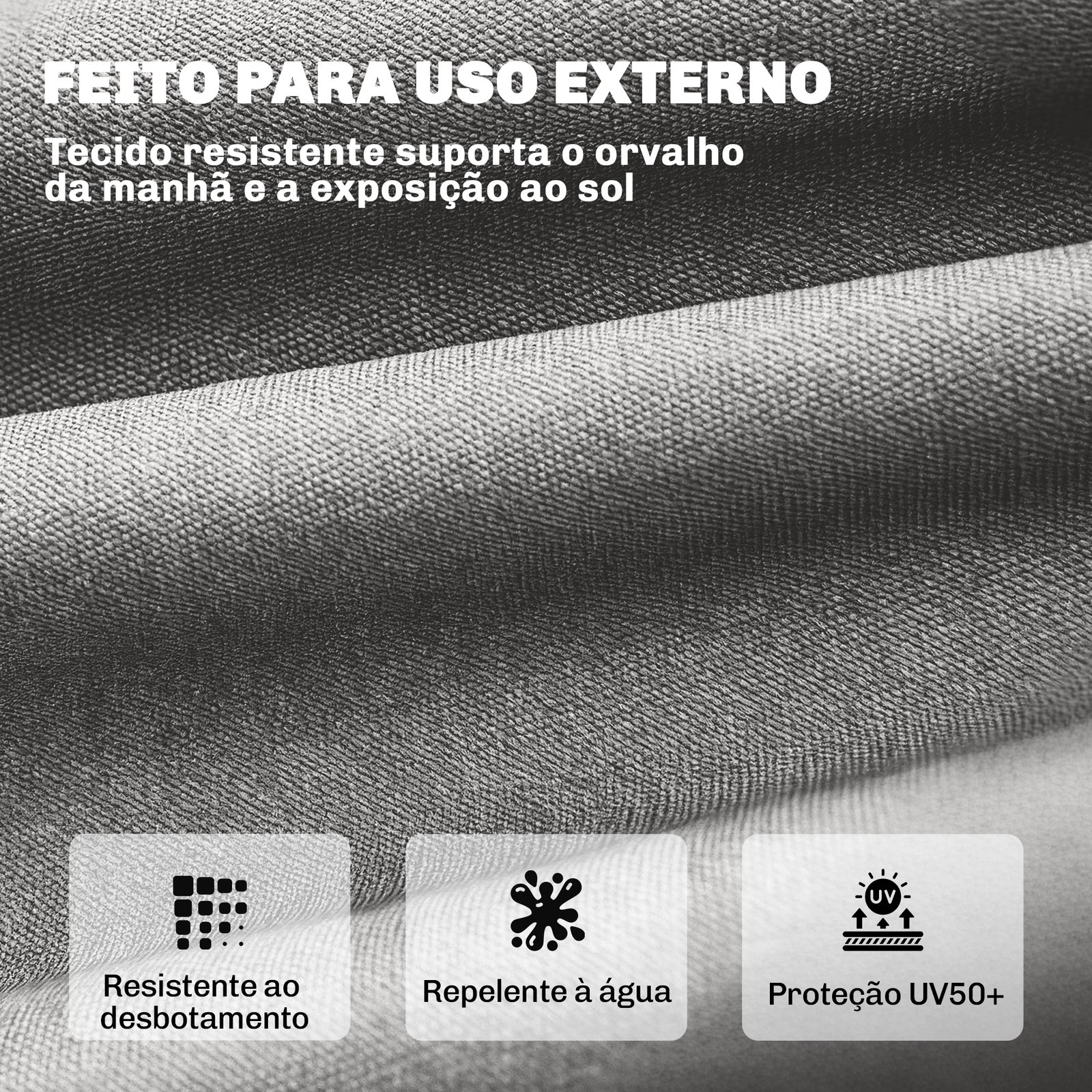Almofada para banco exterior com alças de fixação proteção uv50+ recuperação lenta interior exterior 198x65x13 cm cinzento