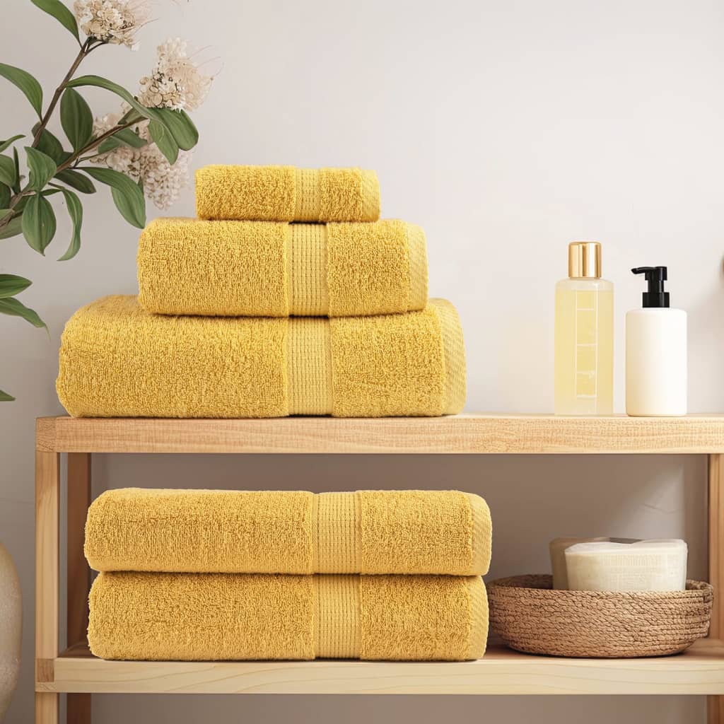 Toalhas premium solund 4 pcs 100x200 cm 600 gsm dourado