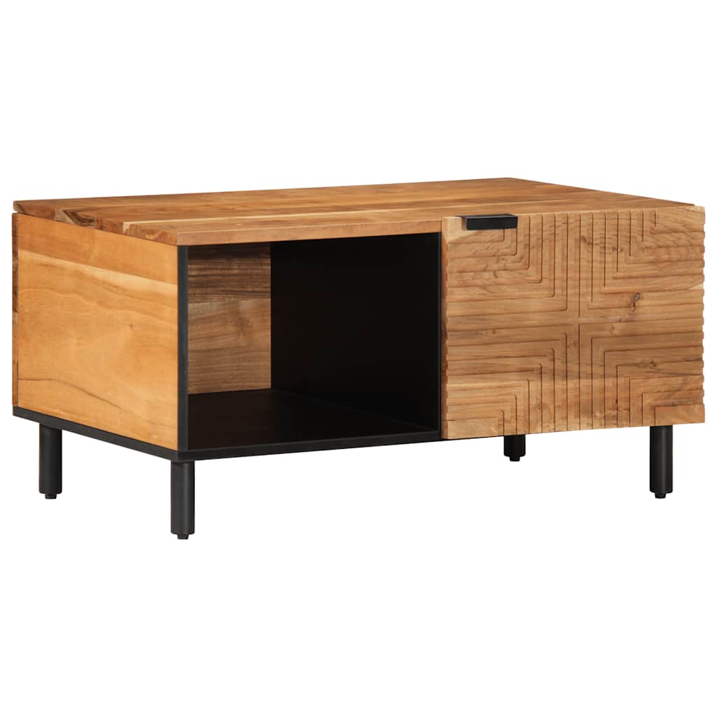 Mesa de centro 80x50x40 cm em madeira maciça de acácia