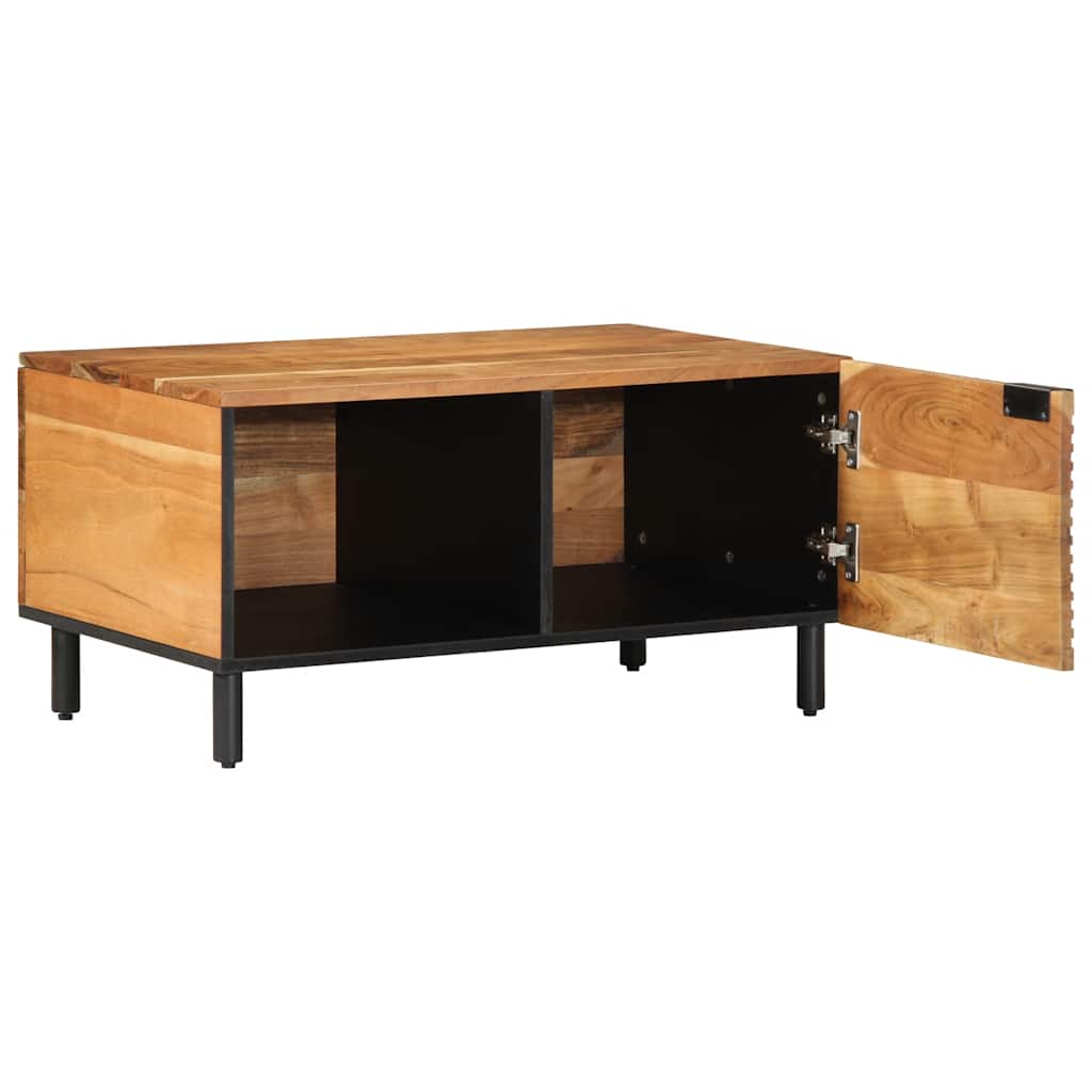 Mesa de centro 80x50x40 cm em madeira maciça de acácia