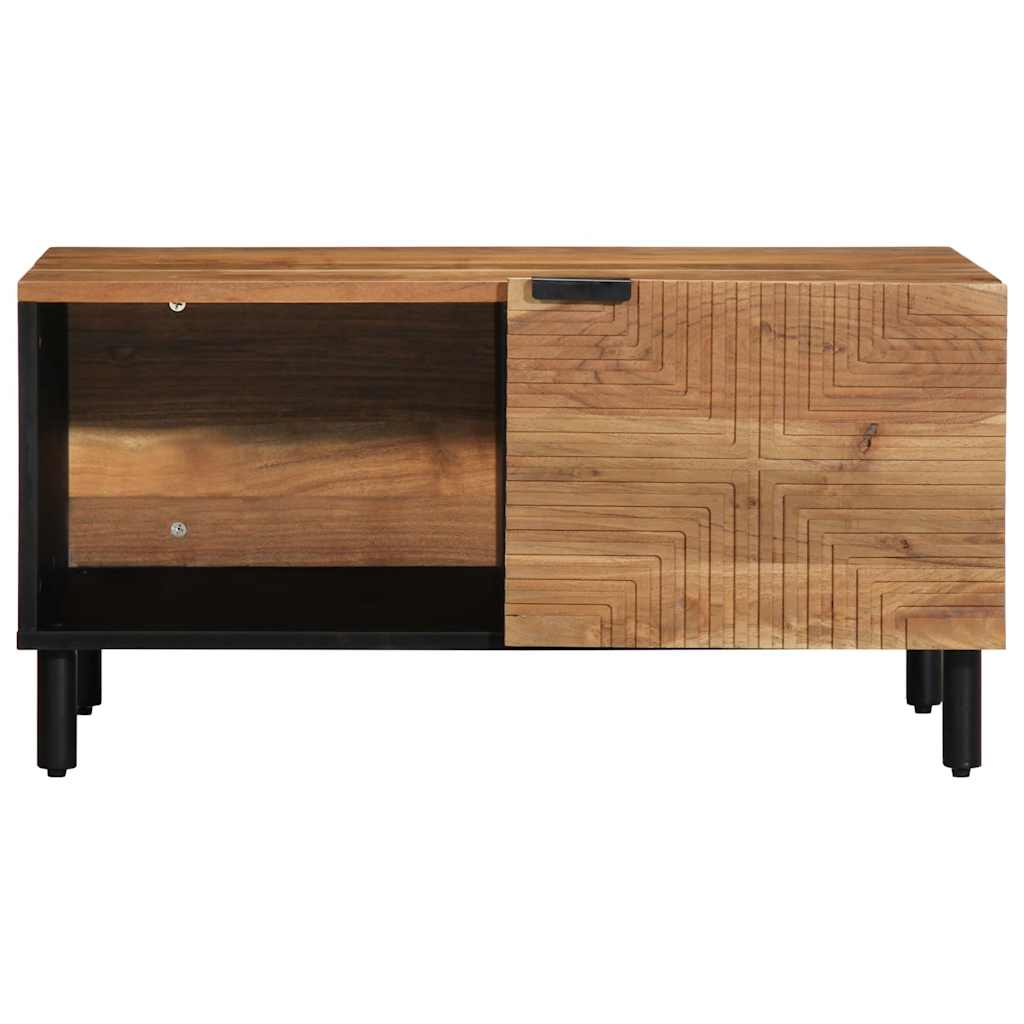 Mesa de centro 80x50x40 cm em madeira maciça de acácia