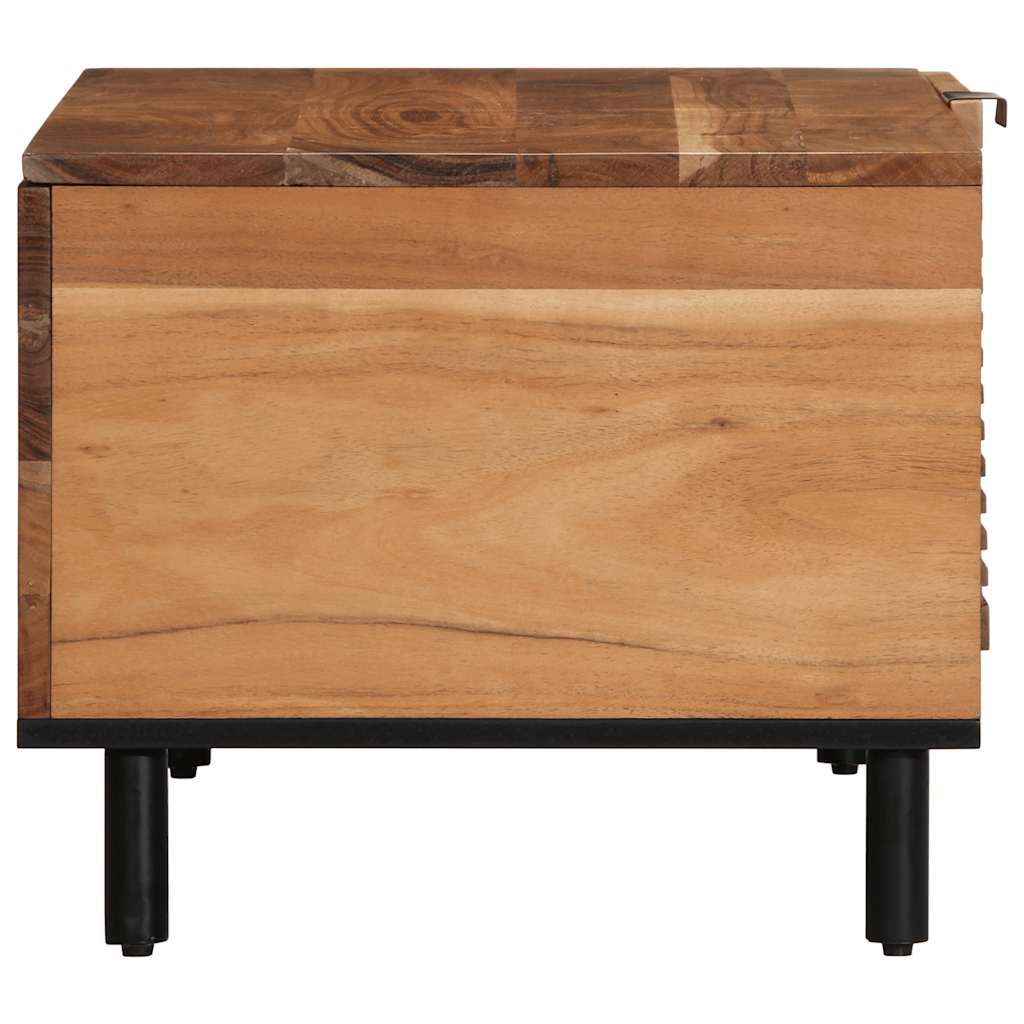 Mesa de centro 80x50x40 cm em madeira maciça de acácia