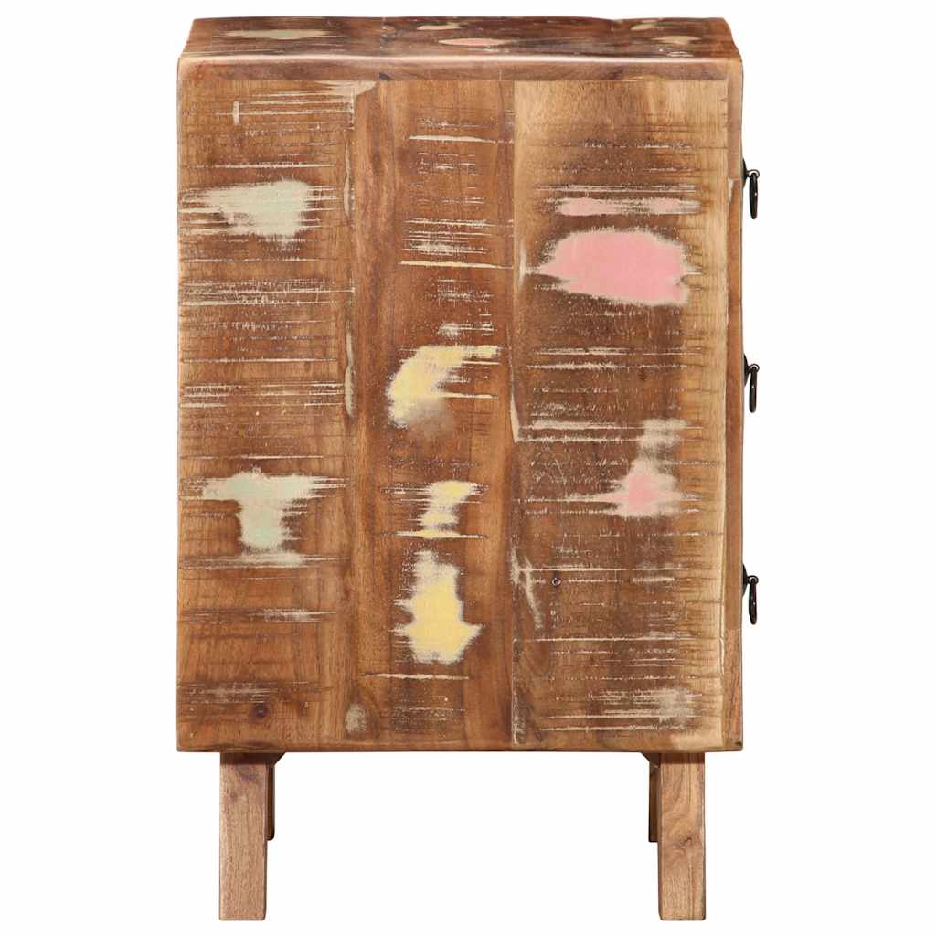 Mesas de cabeceira 2 pcs 37x32x50 cm madeira recuperada maciça