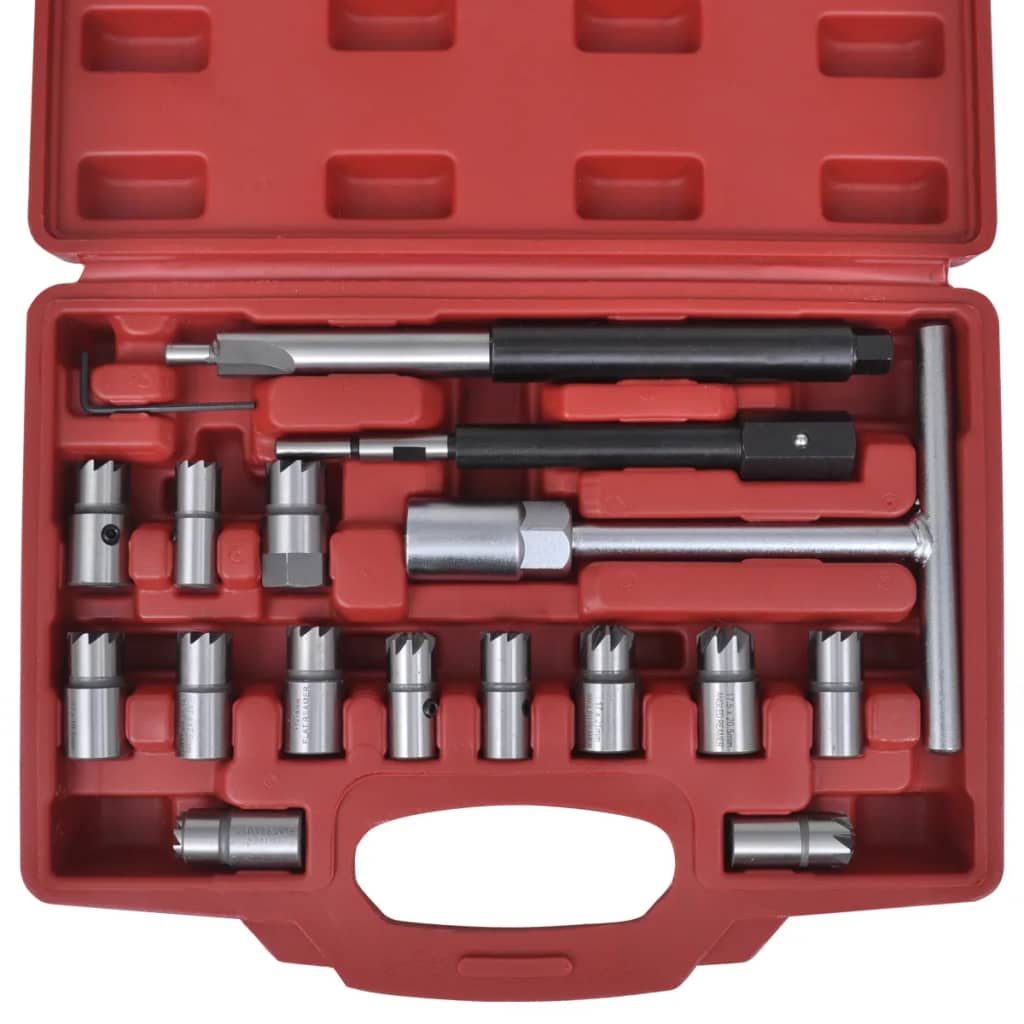 Conjunto cortador de base, injector diesel, 17 peças