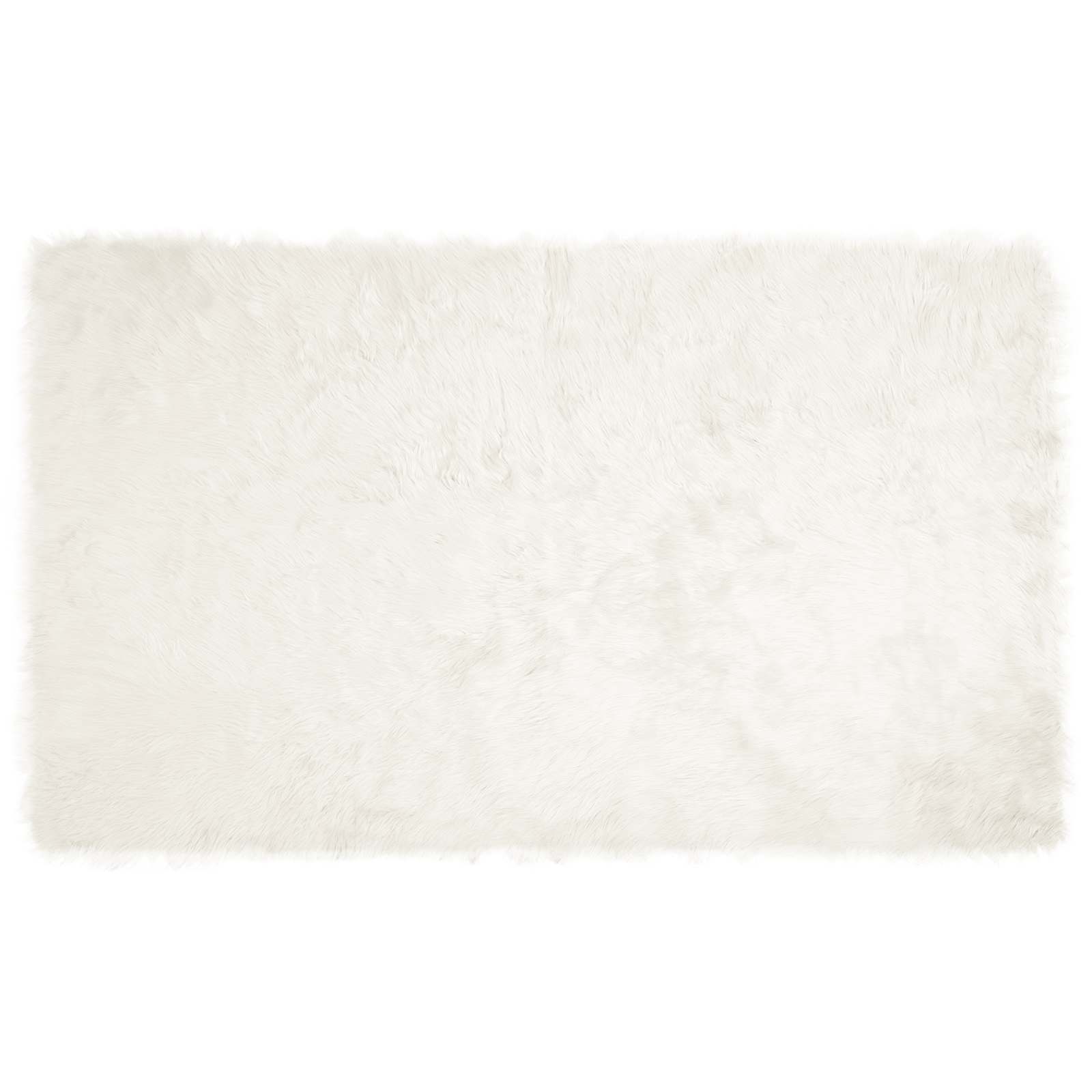 Tapete de de ovelha sintética tafalla branco 100 x 200 cm
