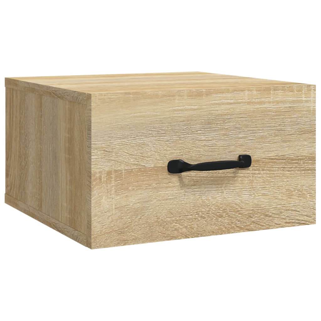 Mesa de cabeceira montagem na parede 35x35x20 cm cor sonoma