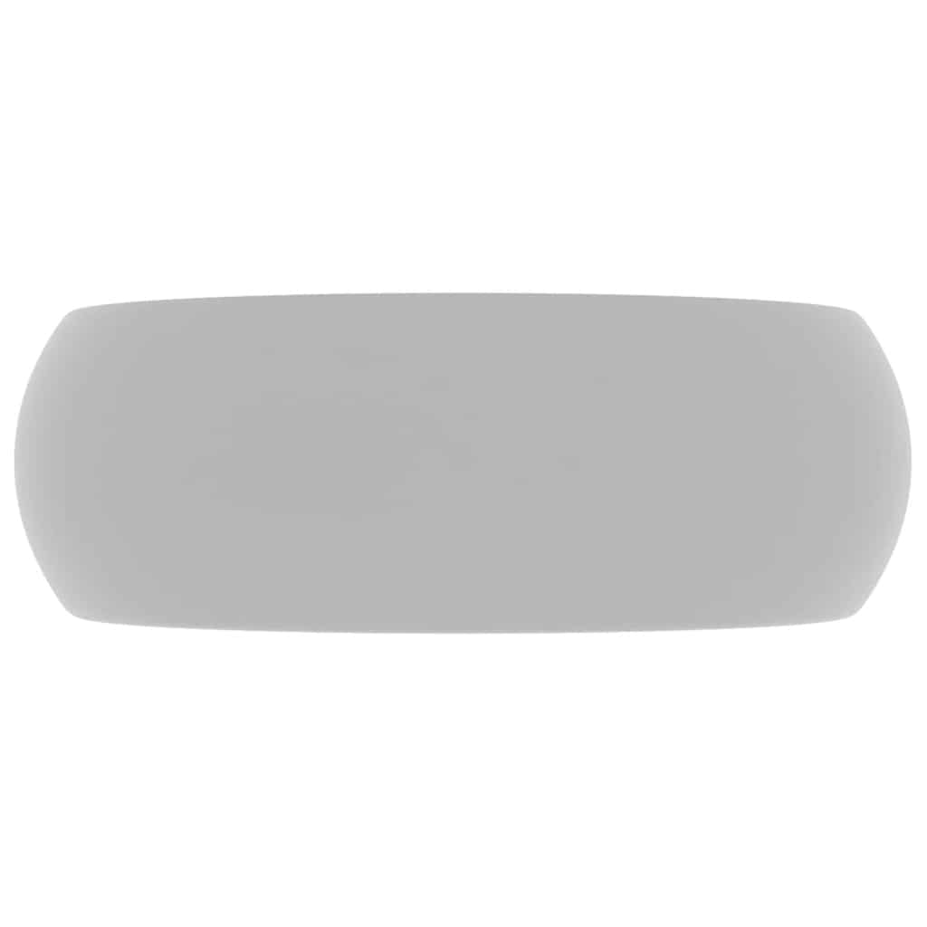 Lavatório luxuoso redondo 40x15 cm cerâmica cinzento-claro mate