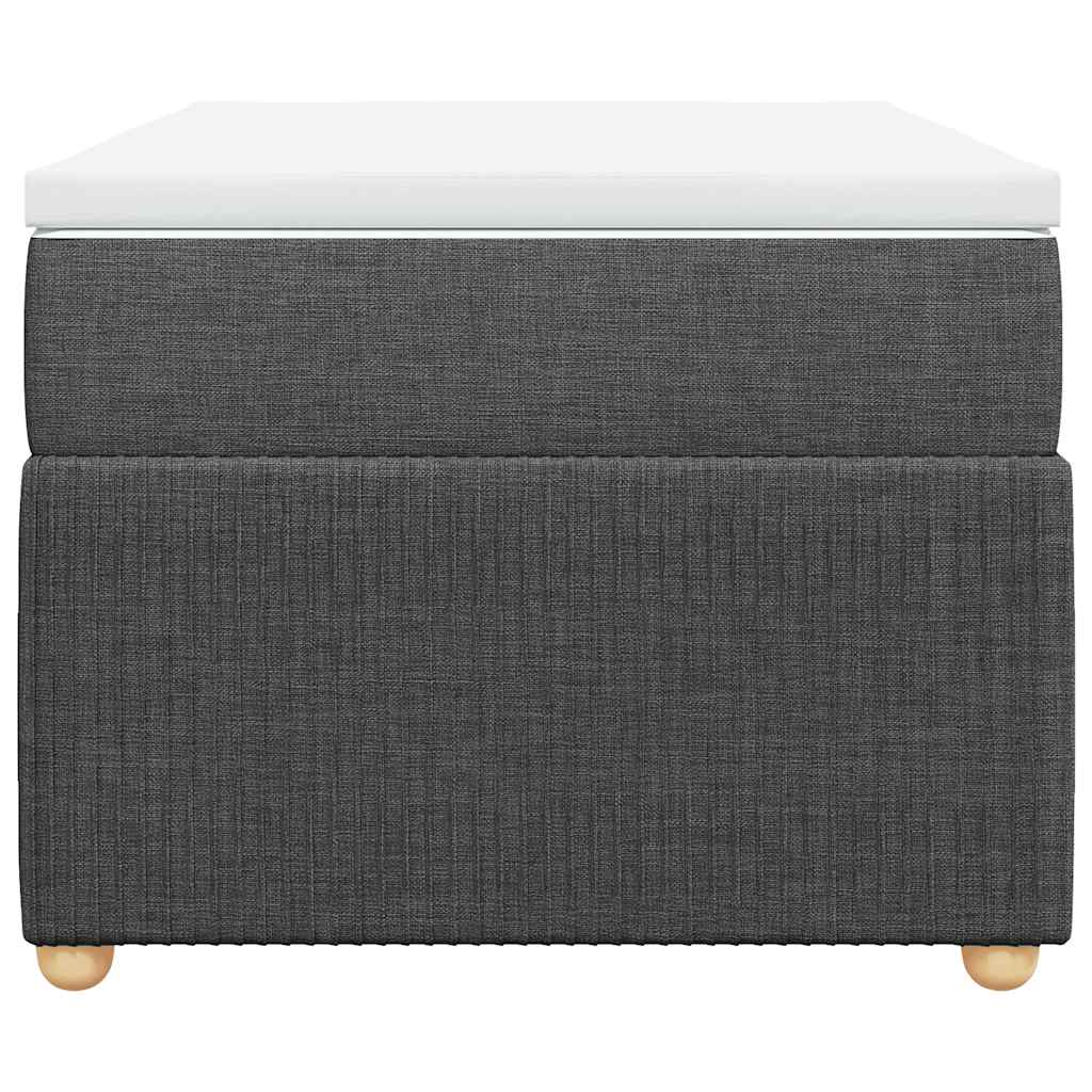 Cama com molas/colchão 90x190 cm tecido cinza-escuro