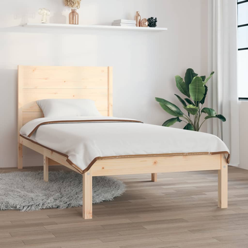 Estrutura de cama solteiro 90x190 cm madeira maciça