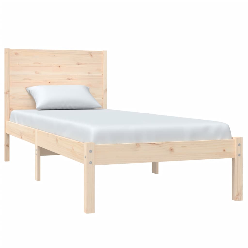 Estrutura de cama solteiro 90x190 cm madeira maciça