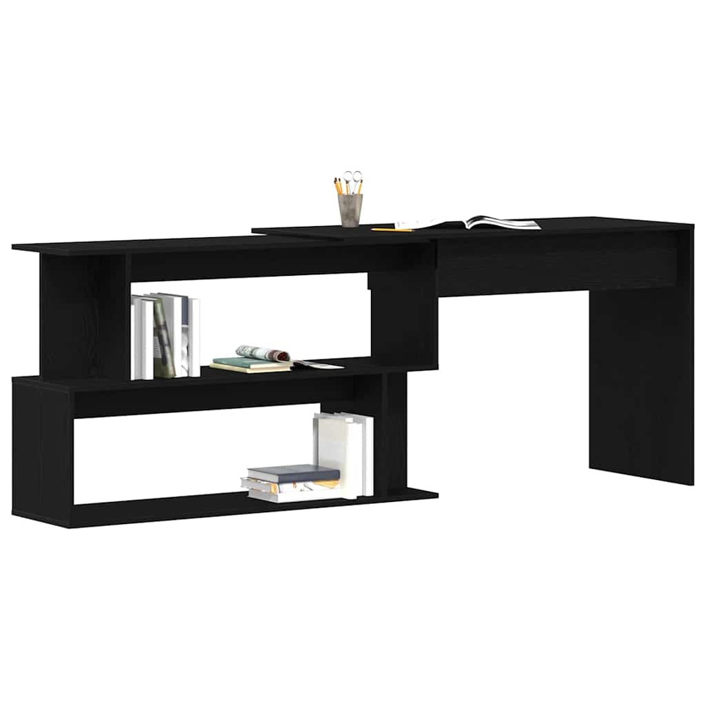 Mesa carvalho preto derivados de madeira 200 x 50 x 76 cm