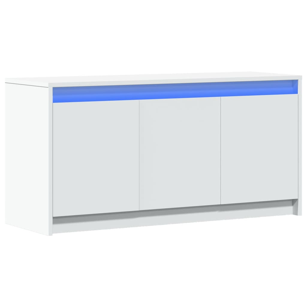 Móvel de TV com luzes LED derivados de madeira branco