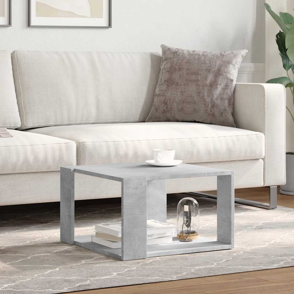 Mesa de centro 51,5x51,5x30 cm derivados madeira cinza-cimento