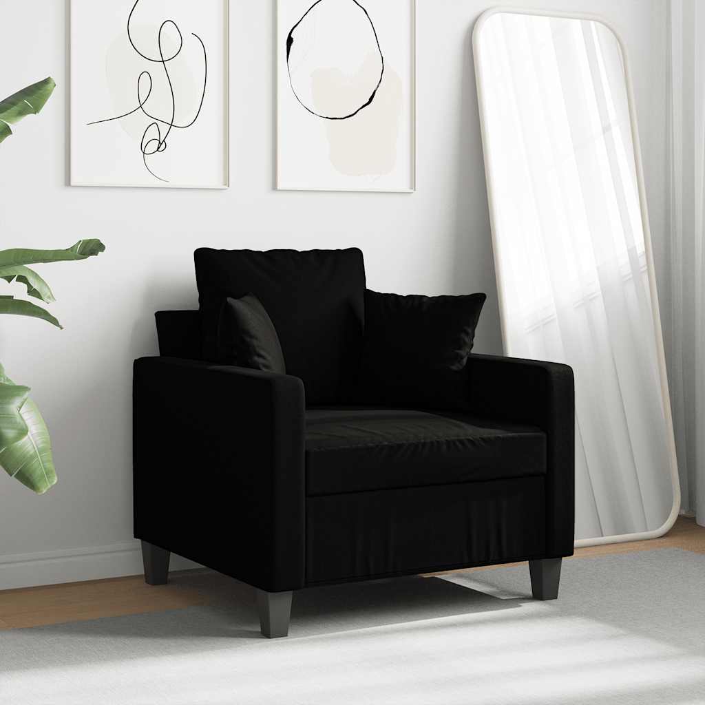 Poltrona 60 cm tecido preto