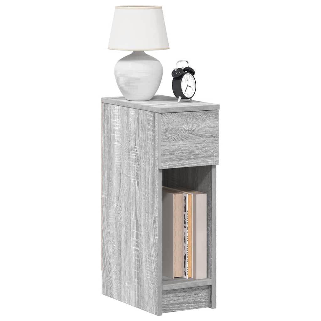Mesas de cabeceira com gaveta 2 pcs 20x36x60 cm cinzento sonoma
