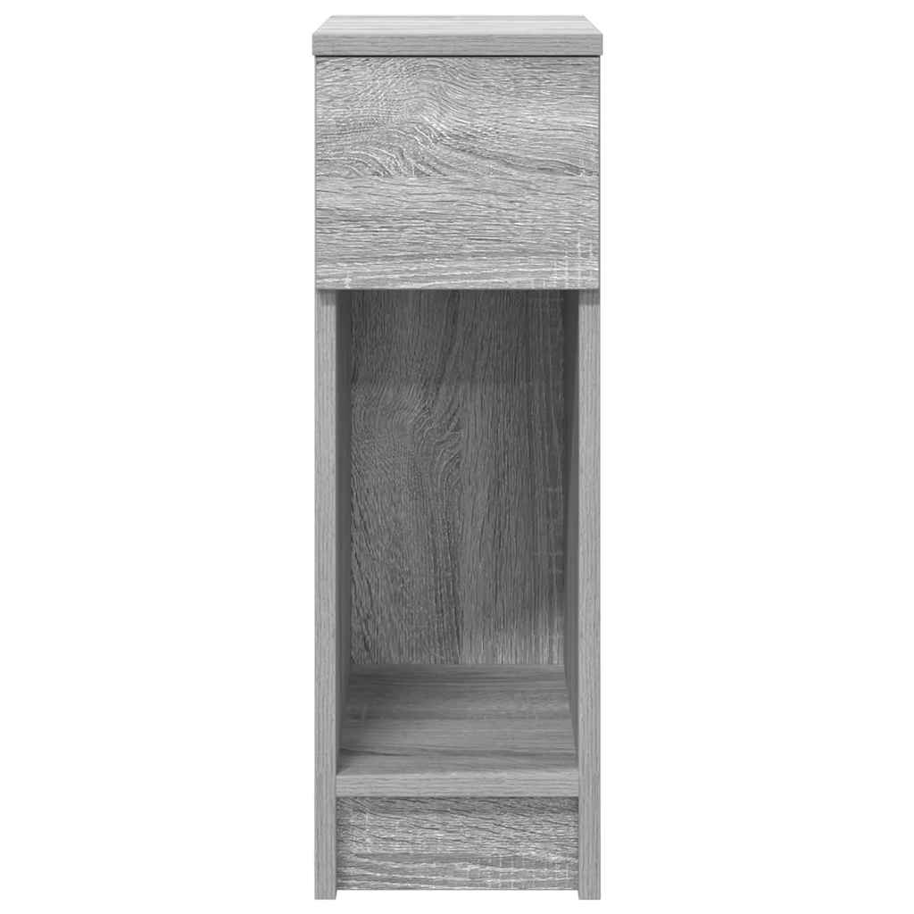 Mesas de cabeceira com gaveta 2 pcs 20x36x60 cm cinzento sonoma