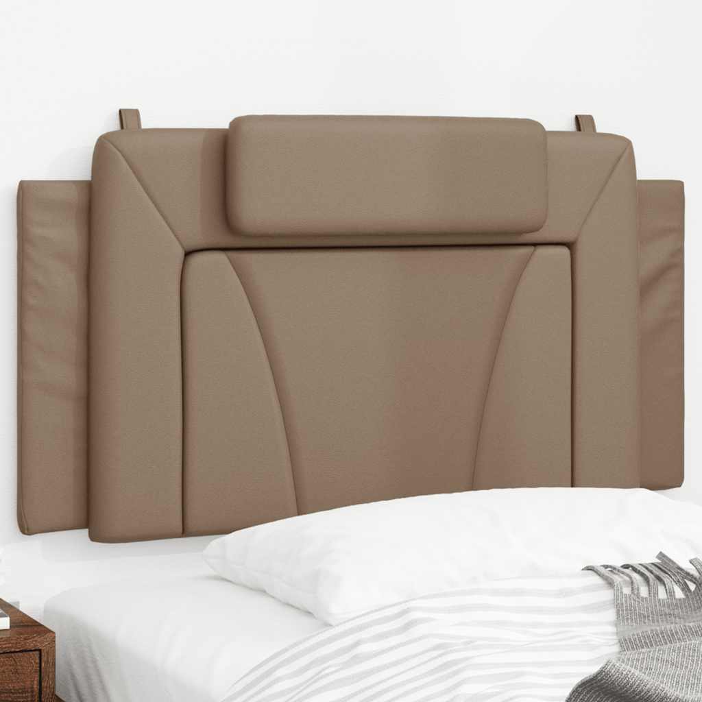 Almofadão de cabeceira viana 100 cm couro artificial cappuccino