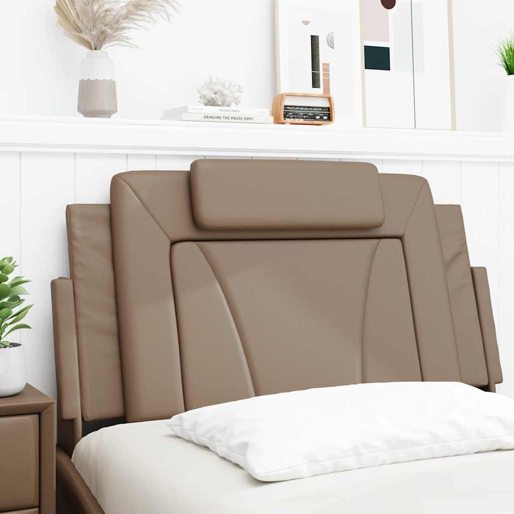 Almofadão de cabeceira viana 100 cm couro artificial cappuccino