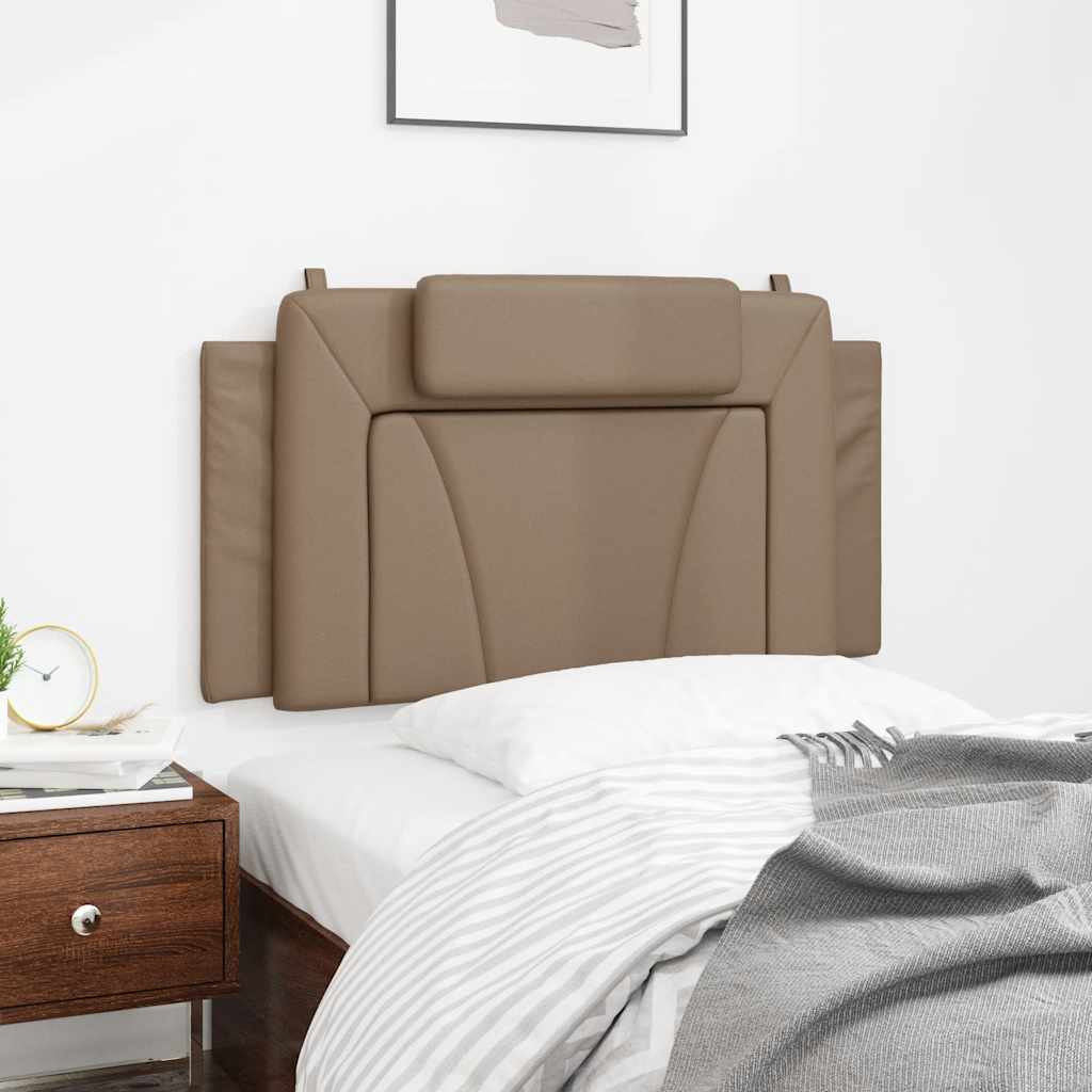 Almofadão de cabeceira viana 100 cm couro artificial cappuccino