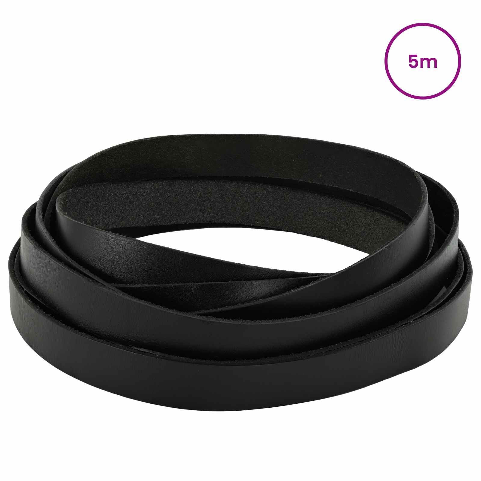 Pulseira de couro preto 500 x 1 cm couro