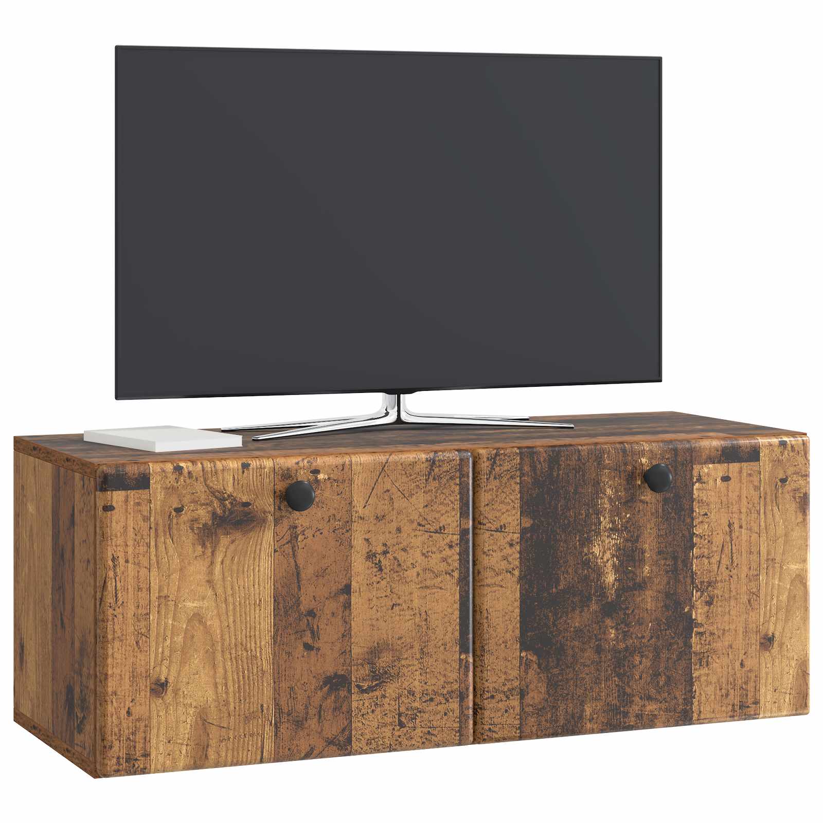 Gabinete de TV de parede 78,5 x 31 x 30 cm madeira antiga