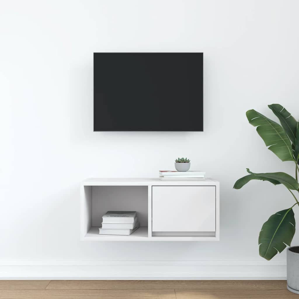 Móvel de TV 60x31x25,5 cm derivados de madeira branco
